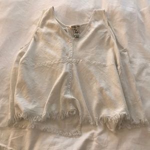 White denim tank with tulip back!